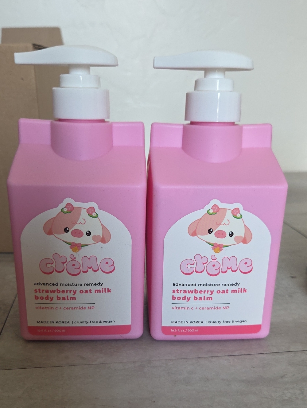 The Creme Shop Strawberry Oat Milk Body Balm 2 Bottles